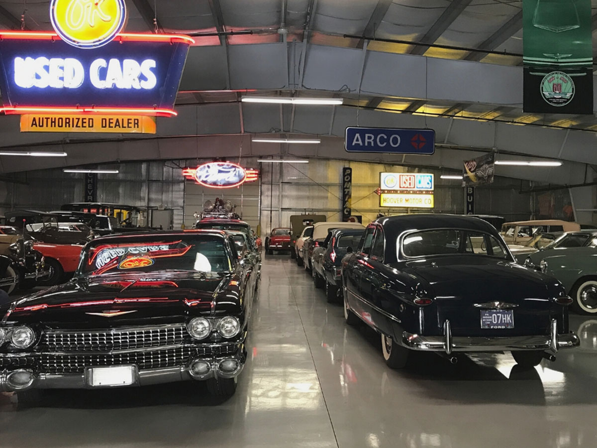 behind the scenes antique car exhibit
