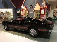 antique black ford mustang