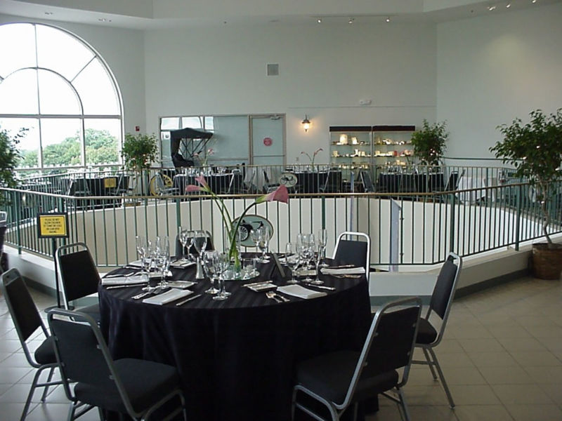 AACA Museum wedding receptions in the upper-Level Rotunda.