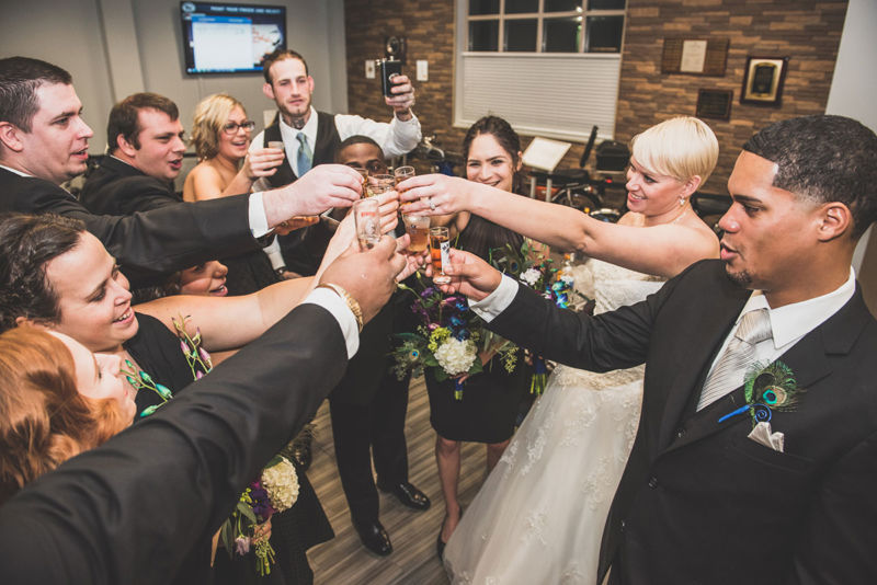 Group enjoying a toast