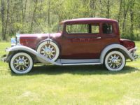 red antique car