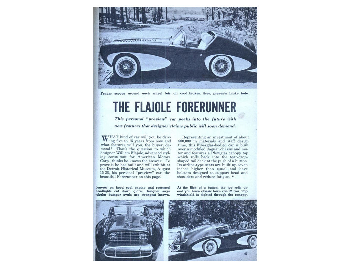 flajole forerunner car article