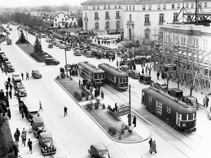 old photograph of the town of hershey, pa