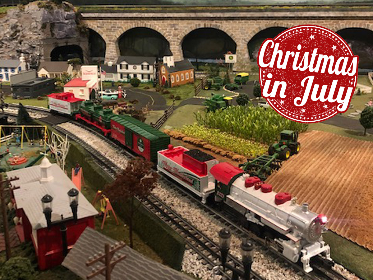 christmas in july model train display