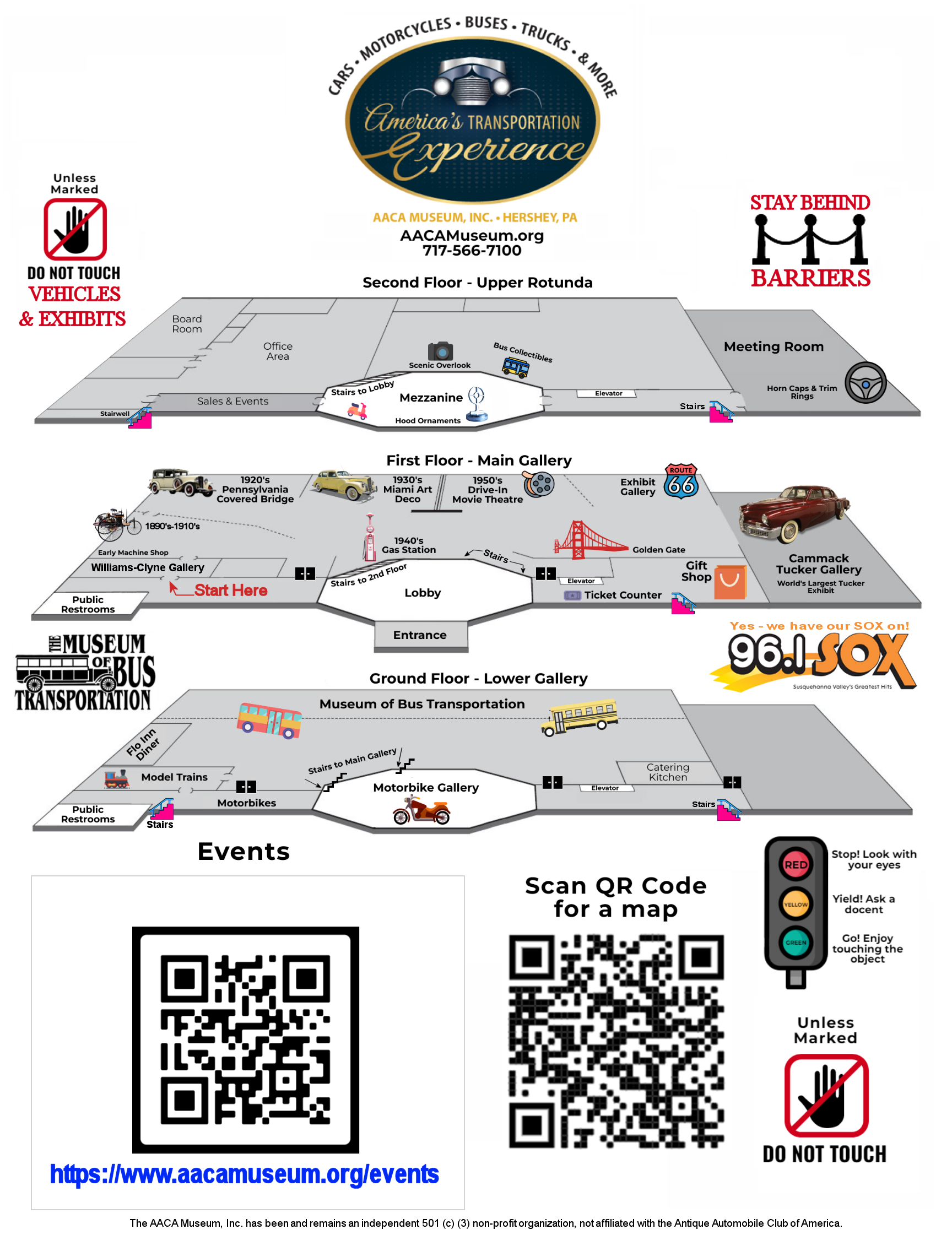 Museum Exhibit Floor Plan Map - AACA Museum